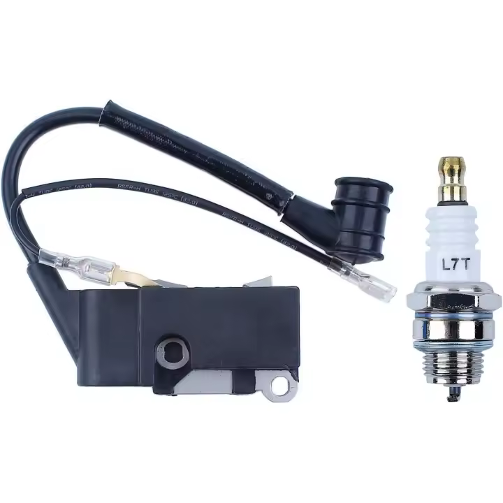 Ignition Coil for Chainsaw 4500 5200 5800 45cc 52cc 58cc, Ignition Coil Module for Chainsaw Engine Professional Replacement Accessories (with Spark Plug) - 1