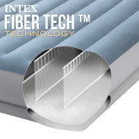 Colchón hinchable Dura Beam Comfort Queen INTEX doble 152x203x36cm, Con bomba eléctrica USB integrada, inflado automático, Peso máx. 272kg, Material flocado más PVC laminado - details 7