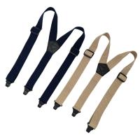 Almohadillas De Trabajo Pesado Para Hombres 3.8cm Anchos Con Espalda X Y 4 Abrazaderas De Plástico Ajustables Bragas De Pantalones Elásticas - Negro - details 9