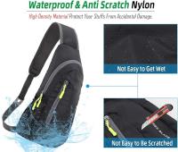 Mochila bandolera de nailon ligera e impermeable para deportes y actividades al aire libre. - details 3