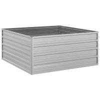 vidaXL Arriate de acero galvanizado plateado Dimensiones 160 x 80 x 77 cm,  100 x 100 x 77 cm,  100 x 100 x 45 cm y mas - details 1