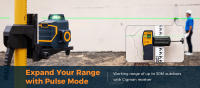 CIGMAN CM-701SE Nivel Láser de 3x360° con 12 Líneas, Autonivelante, Línea Cruzada Verde 3D, con Control Remoto y Soporte Magnético en Forma de L, Alcance de Trabajo de hasta 50m, Resistente al Agua y al Polvo IP54 - details 4