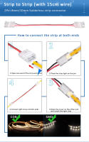Conector De Enlace De Tira LED Flexible 2Pines 8mm 10mm PCB Para 2835 5050 SMD COB Luz De Tira LED Sin Soldadura Necesaria - details 9