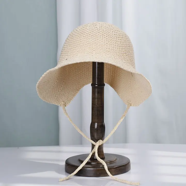 Sombrero De Paja Para Mujer 2022 Nueva Moda Protección UV Visera De Playa Plegable Verano Sombrero De Adulto Para Exterior - 1