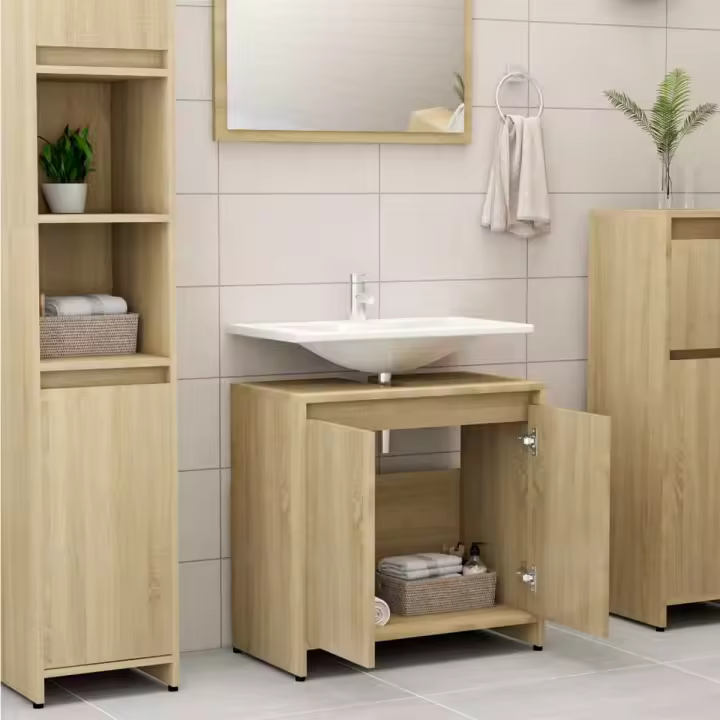 VidaXL Armario de baño San Vicente madera roble claro 61x60x33 cm - 1
