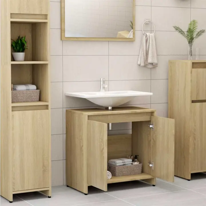 VidaXL Armario de baño San Vicente madera roble claro 61x60x33 cm - 1