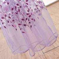 Cortinas De Voile Tulle 100x200cm Patrón De Tulipán Transparente Para Dormitorio Sala De Estar Balcón Cocina Cortina Solánea - details 24