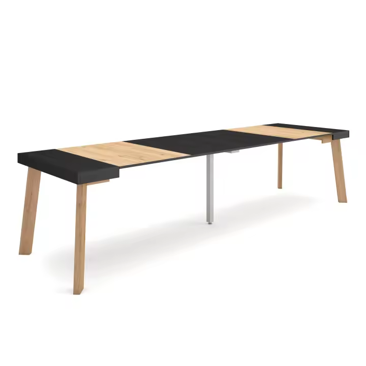 Skraut Home - Mesa Consola Extensible - Mesa Auxiliar - Tapa - 58/302x90x73cm - Práctica y Versátil - Estilo Moderno - Fácil Montaje - 1