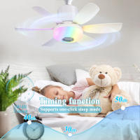Pequeño VENTILADOR DE Techo de 18,5 pulgadas with Luz LED regulable, altavoz Bluetooth, 3 Colores, 3 Modos RGB, 3 velmode, E26 de Rosca, para dormitorio y Cocina. - details 2