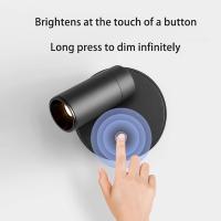 Lámpara De Pared LED Toque Control 360 Rotación Negra Blanca Luz Nocturna Inalámbrica Para Decoración De Habitación Dormitorio Moderno - details 3