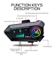 2xintercomunicador Casco Moto Bluetooth para Motocicletas con Auriculares y Asistente de Voz - details 1