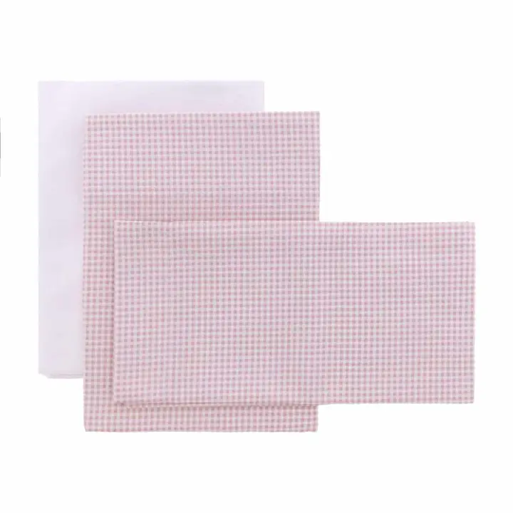 Cambrass  Sabanas minicuna 80x120  3 piezas  color vivhy rosa - 1