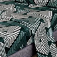Juego de Sábanas Rayas Verdes, Negras y Blancas - Diseño Moderno y Atemporal | Incluye Funda Nórdica + Sábana Ajustable Elástica + 1-2 Fundas de Almohada | Tallas 90/135 cm (3 Piezas) y 150 cm (4 Piezas) | Poliéster Premium Antipilling y Lavado Express - details 2