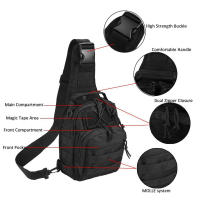 Bolsa De Hombro Táctica Sling Daypack Mochila De Exterior Para Hombres Y Mujeres Material Principal Nylon Cierre De Cremallera - details 0