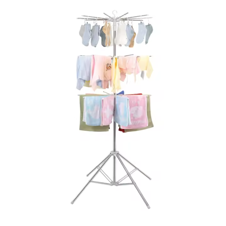 LUTODY - Tendedero plegable vertical Compacto y versátil para colgar ropa, toallas y prendas en el hogar, terraza, salón y dormitorio - 1