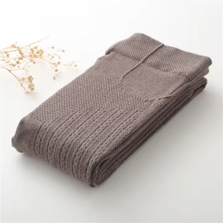 Medias De Pescar Japonesas Para Mujer Blancas Tejidas Con Torsión Leggings Elásticos De Otoño Solids Medias De Ropa Interior - 1