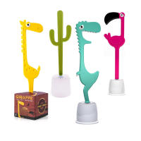 Framan Escobilla para el baño en forma de Cactus, Jirafa, Dinosaurio o Flamenco - details 0