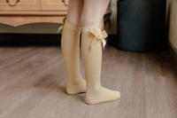 Calcetines De Navidad Para Bebés Niñas Otoño Invierno Big Bow Calcetines Largos Rodilleras Suaves De Algodón Para Niños 0-5 Años - details 9
