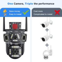 Cámara de seguridad inalámbrica para protección del hogar, vídeo CCTV de vigilancia con seguimiento automático, lente turística al aire libre, IP, WiFi, 6K, 12MP - details 3
