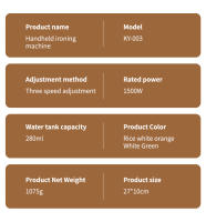 Alceño Portátil De 1500W Para Tejer Ropa Máquina De Vapor Para Prendas Capacidad De 280ml Calefacción Rápida Color Oro Blanco Azul - details 11