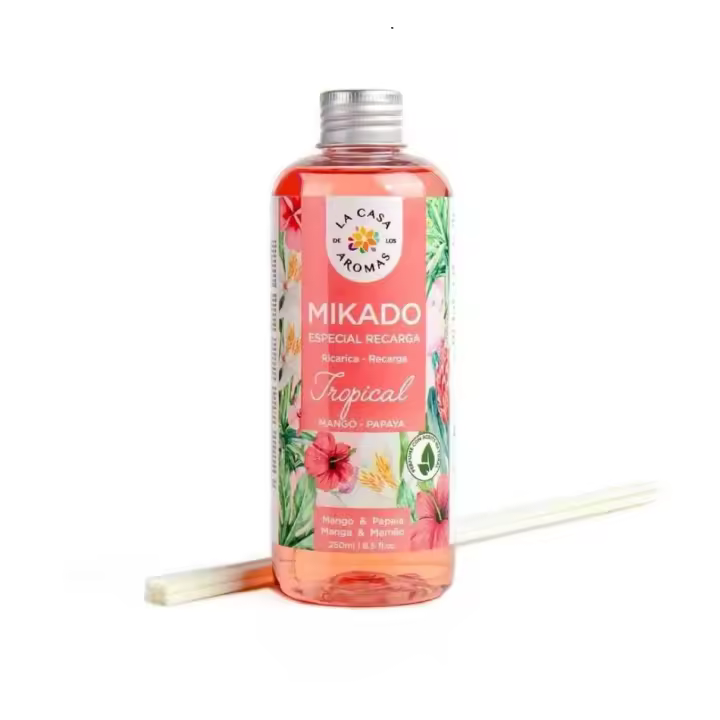 C.A - Mikado Reposicion 250-500 ml Sin/Con Varillas - Fragancia Refrescante para Ambientador de Hogar - 1