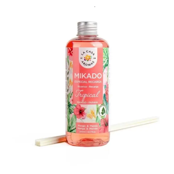 C.A - Mikado Reposicion 250-500 ml Sin/Con Varillas - Fragancia Refrescante para Ambientador de Hogar - 1