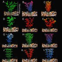 Plantas Submarinas Artificiales Para Acuarios Decoración De Plástico Realista 10cm Falsas Malvaviscas Adorno Para El Hogar - details 1
