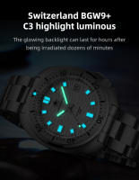 Reloj Mecánico Automático ADDIESDIVE Para Hombre Acero Inoxidable Premium Resistente Al Agua NH35A Con Cristal De Zafiro Deportivo Casual - details 1
