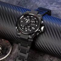 Reloj De Pulsera Digital De Lujo Para Negocios Con Calendario Para Hombres Reloj Analógico-Digital De Moda Y Casual Sin Resistencia Al Agua - details 7