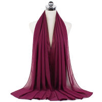 Nueva Elegante Bufanda De Mujer 2023 Modesta En Chiffón Sólido Tamaño Grande Abrazadora Para Cabeza Y Cuello Protección Solar Estilo Fashion - details 33