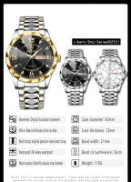 Reloj De Hombre BINBOND Lujo Resistente Al Agua Con Luminiscencia Fecha Día De La Semana Acero Inoxidable Quart Reloj Masculino - details 10