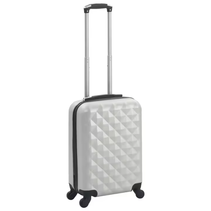 Maleta de viaje rígida, diseño de rombos, 4 ruedas de abs, trolley, dura y ligera, cerradura de combinación numérica （52 x 32 x 22 cm) - 1