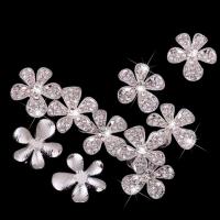 Pack De 10 PCS Botones De Flor De Cristal Y Aleación Para Manualidades Y Adornos Para Ropa Encantos De Aleación Con Cristales Para DIY - details 1