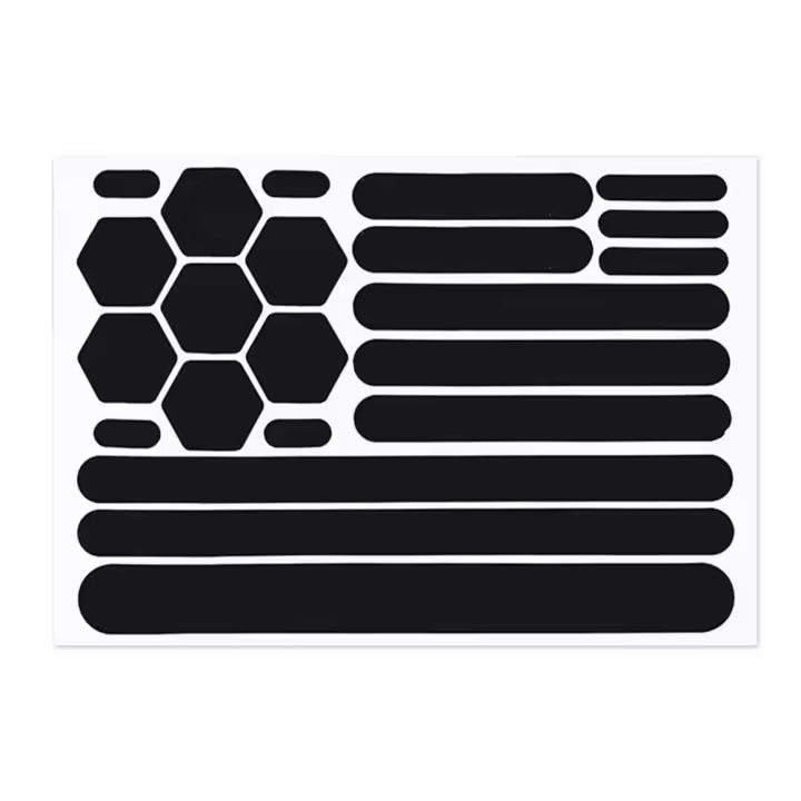 Pegatina Reflejante Para Motocicleta Negro Alta Calidad Para Casco Y Coches Cinta Reflejante Para Bicicletas Y Remolques Protección Decorativa Impermeable - 1
