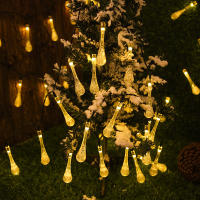 Luces De Cadena Solar De Gotas De Agua Impermeables Para Decoración Al Aire Libre Guirnalda De Hadas Para Jardín Árbol Fiesta Cumpleaños Boda - details 8