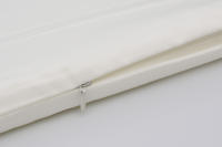 LALA - Cuna de Bebe envolvent de Algodón Puro satinado Blanco barandilla de Bebe almohadilla de Protección satinado Blanco 60*30*3 extraible y lavable, - details 6
