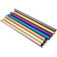 1Pcs Tenacilla De Acero Inoxidable Reutilizable Para Bebidas Ancho 12mm Set De Tenacillas De Metal Para Té De Burbujas Con Cepillo De Limpieza - details 1