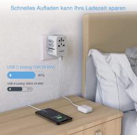 TESSAN Adaptador De Viaje Universal Con USB Y Tipo C Cargador De Pared Todoterreno Para Viaje a EU UK AUS Adaptador De Enchufe Internacional - details 3