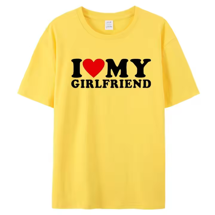 Camiseta Hombre 'Me Encanta Mi Novio' Dicho Divertido Para Diario Cuidado Con El Uso De Algodón Estilo Casual Regalo Ideal - 1
