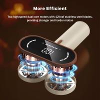 Quitapelusas recargable para Ropa, Con motor dual, Pantalla digital, cabezal Doble para Telas y sofás, 4 velocidades, Cuchillas de Maple inoxidable de 12 Hojas para eliminar pelusas, Bolitas y bolas de pelo. - details 3