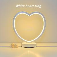 Lámpara De Mesa LED En Forma De Corazón Pequeña Para Habitación Boda Y Día De San Valentín Luz Nocturna Para Novios Blancas Para Lámpara De Mesa HVIERO - details 6