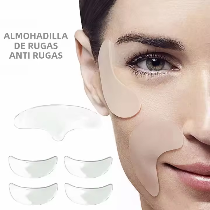 Almohadillas De Cuidado De La Piel Reutilizables Antiarrugas Para Ojos Y Frente De Silicona Médica Grado 100% Levantamiento Facial Invisible - 1