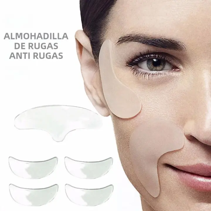 Almohadillas De Cuidado De La Piel Reutilizables Antiarrugas Para Ojos Y Frente De Silicona Médica Grado 100% Levantamiento Facial Invisible - 1