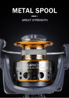 Carrete De Pesca Spinning BILLINGS 12KG Arrastre Máximo Para Agua Dulce Y Salada Con Carril Metálico Interchangeable Izquierdo/Derecho - details 2