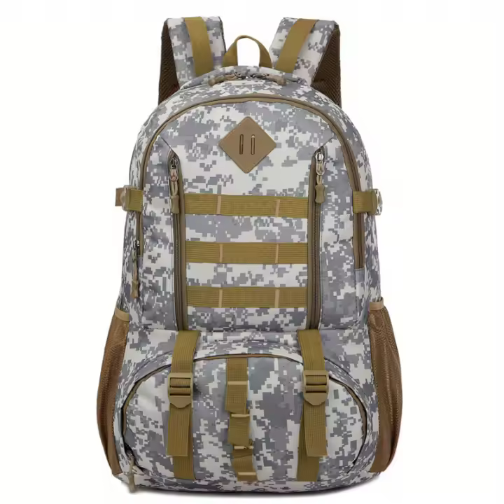 Mochila BOPORO Impermeable Camuflaje para Camping, Senderismo, Caza y Viaje - Táctica con Compartimentos y Correas Cómodas - 1