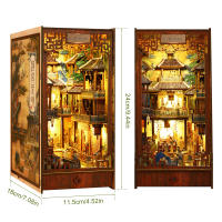 Kit De Nook DIY Estantería De Libros 3D Puzzle Con Luz Sensor LED Decoración Para Miniatura Casa De Muñecas Modelo Para Niños Y Adultos - details 1