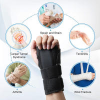 1PCS Soporte De Muñeca Para Tunnel Carpal Con 2 Correas Y Splint Metálico Estabilizador Alivia La Tenosinovitis Y Artritis - details 4