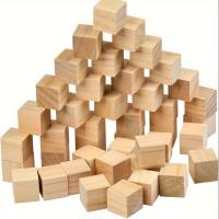 20PCS Bloques De Madera Cuadrados De 2CM Cubos De Madera Deshechos Para Manualidades DIY Material De Modelo - details 2