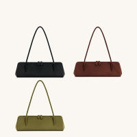 Bolso De Hombro De Cuero Suave Para Mujer Lujo Retro Francés Bolso De Armpita Casual Bolso De Baguette Material De Falso Cuero - details 2
