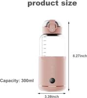 Calentador de agua con leche para bebé, capacidad de 300ml, Control preciso de temperatura, batería integrada, inalámbrico, instantáneo - details 1